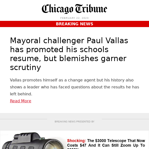 Chicago mayoral election: Vallas has promoted his schools resume, but blemishes garner scrutiny