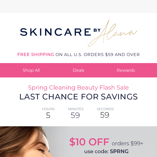 Attention! $20 OFF Spring Cleaning Beauty Sale Ends TONIGHT