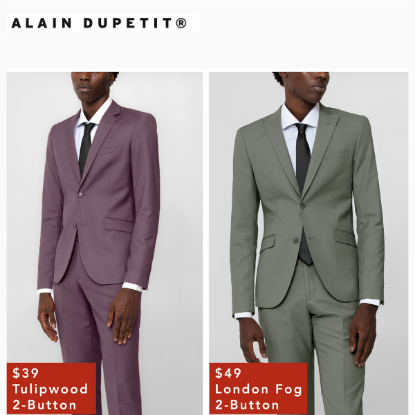 👔 Alain Dupetit: New Suits Coming Soon - Tulipwood, London Fog & Deep Blue Plaid