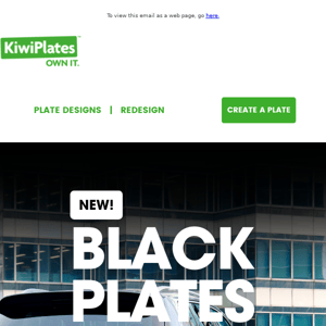 New Black Plates! Exclusive to KiwiPlates