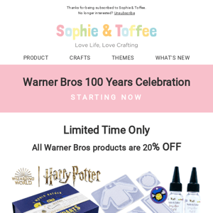 Warner Bros 100 Years 20% SALE