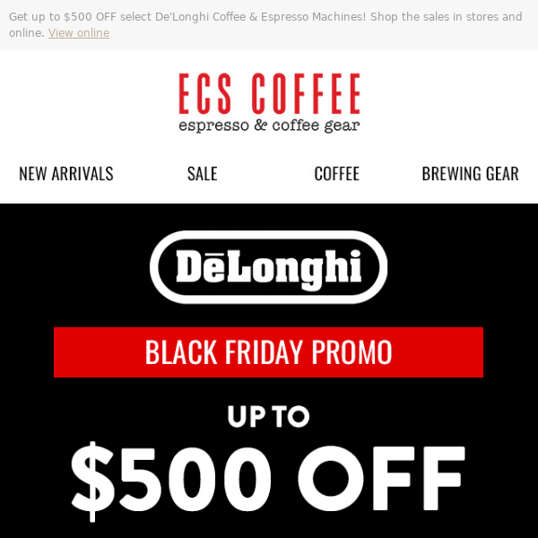 DeLonghi Black Friday Sales are Here! ☕
