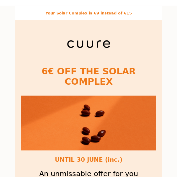 Right now, our Solar Complex is €9 instead of €15!