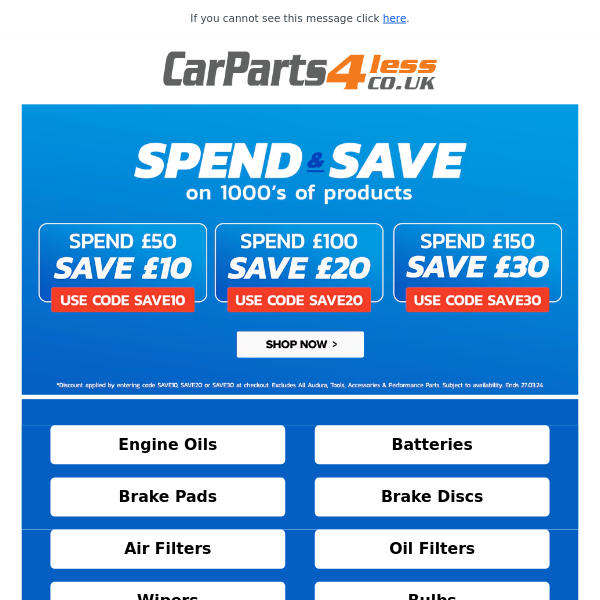 Get Great Savings On Quality Car Parts!