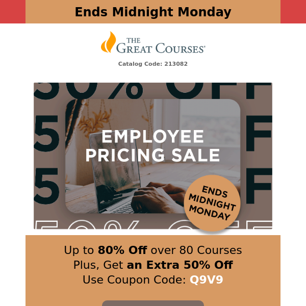 Up to 80% Off + Extra 50% Off Select Courses