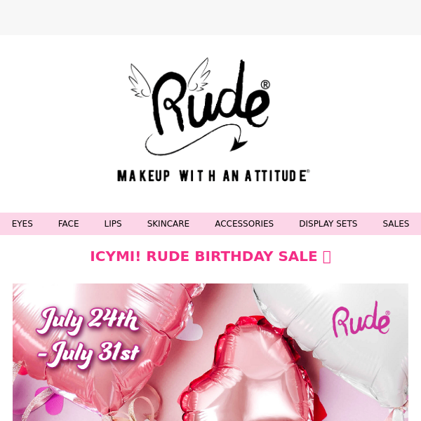 LAST CHANCE! Get 30% off during Rude's 6th Birthday Sale! 🎂