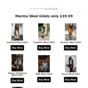 Merino Wool Gilets only £39.99🎄