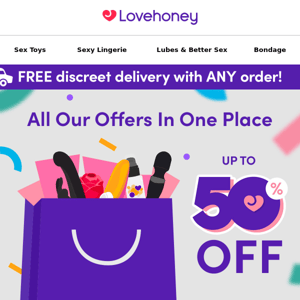 FREE delivery + Up to 50% OFF!