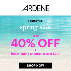 UP TO 40% OFF + FREE SHIPPING ☀️