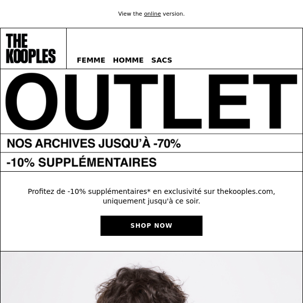 Vente Outlet | -10% supplémentaires ​ - The Kooples