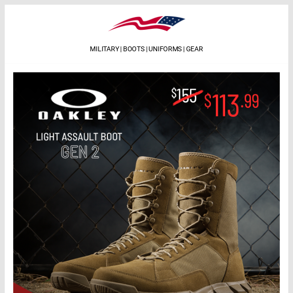 Special Price! Oakley Light Assault Gen 2 Boots $113.99 - US Patriot  Tactical