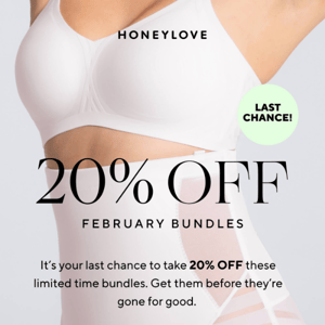 Last chance for 20% off!