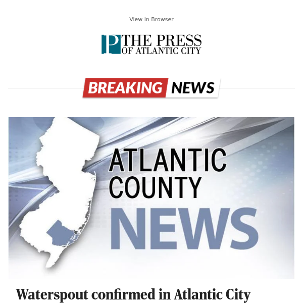 Waterspout confirmed in Atlantic City during Saturday night's storms