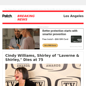 Cindy Williams, Shirley of "Laverne & Shirley," Dies at 75 – Mon 05:03:44PM
