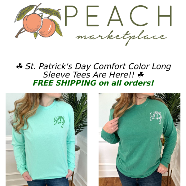 Long Sleeve St. Patrick's Day Comfort Color Tees! ☘️