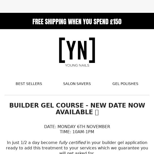 NEW DATE JUST RELEASED 🚨 : Builder Gel Course..