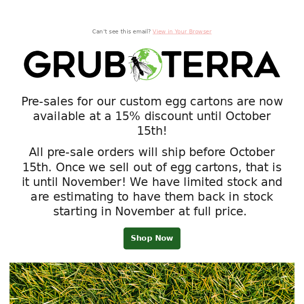15% Off Custom Egg Cartons! Pre Orders Ship Oct 15th!