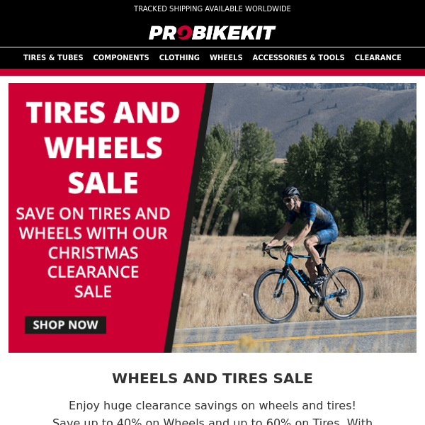 Up to 60% off Tires & 40% off Wheels!