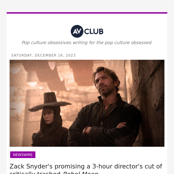Zack Snyder's promising a 3-hour director's cut of critically