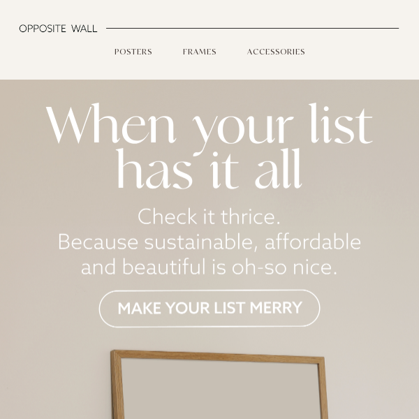 Your holiday list just got better 🎁 Sustainable, affordable & simply beautiful.