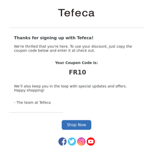 How to use your Tefeca coupon