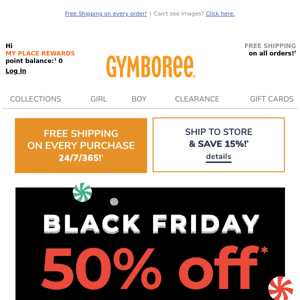 Black Friday is ON! **HOLIDAY SHOP 50% OFF**