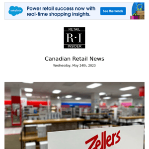 Zellers Announces Major Expansion, Club Kitchen Launches in Downtown Vancouver, JCWG Retail Update