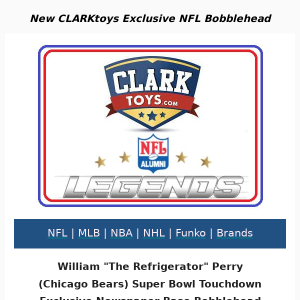 CLARKtoys.com - William Refrigerator Perry (Chicago Bears