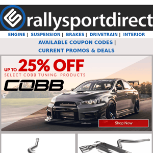 Select Cobb Parts Now Up To 25% Off!
