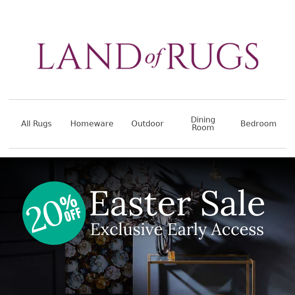 Land of Rugs UK, Get Early Access to Easter Discounts 🐣