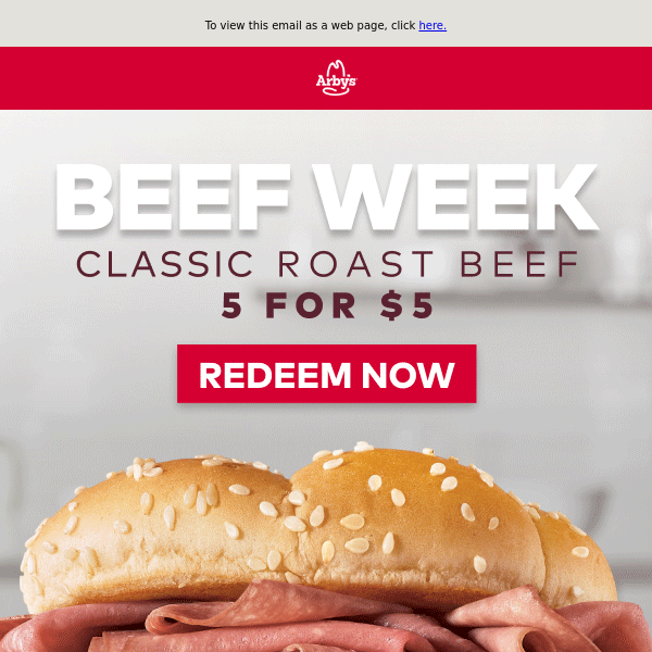 Score an Arby’s Classic: 5 for $5 🖐️ 🥩