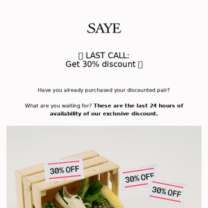 ⏰ LAST CALL: Get 30% discount 💚