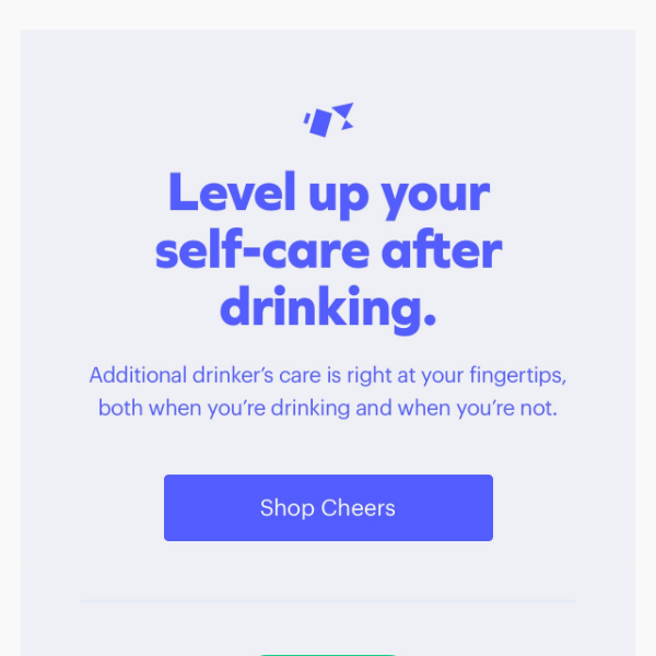 Level up your self-care after drinking. ⬆️