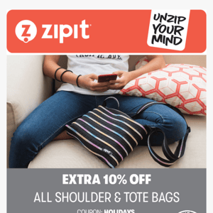 Extra 10% Off Shoulder & Tote Bags 🎊