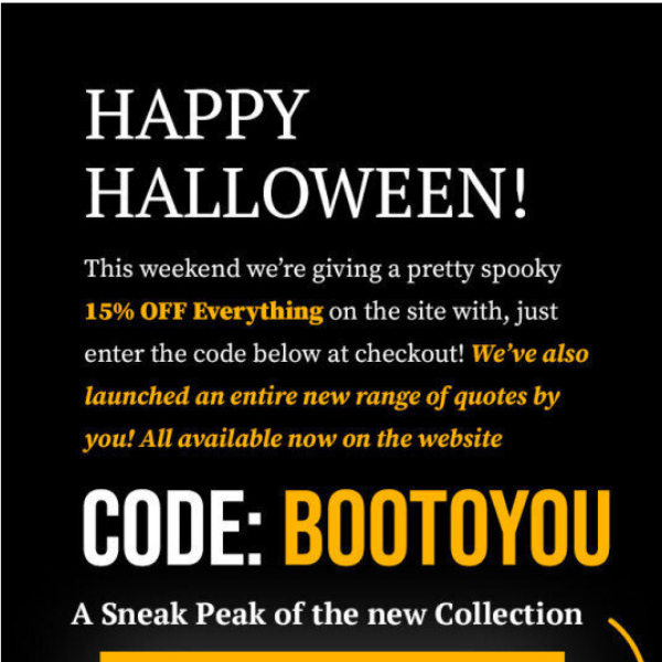 👉 NEW: Quotes by You Collection & Spooky 15% OFF 👻