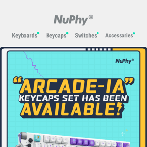 Up your keyboard game with "Arcade-ia" keycaps!