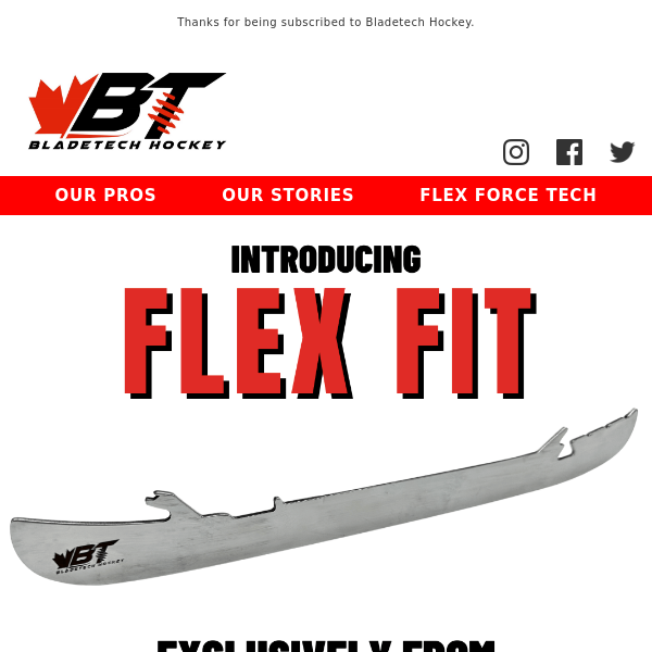 New Flex Fit Blades - Exclusively from Bladetech Hockey