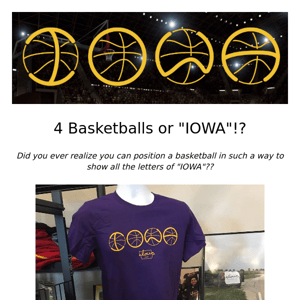 "IOWA" Basketball T-Shirts available for March Madness