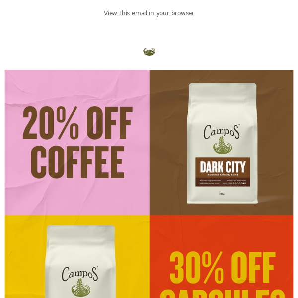 EXCLUSIVE ACCESS: 20% OFF COFFEE + 30% OFF CAPSULES