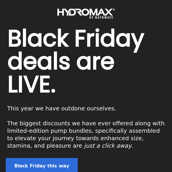 Our Biggest Ever Black Friday Event is LIVE