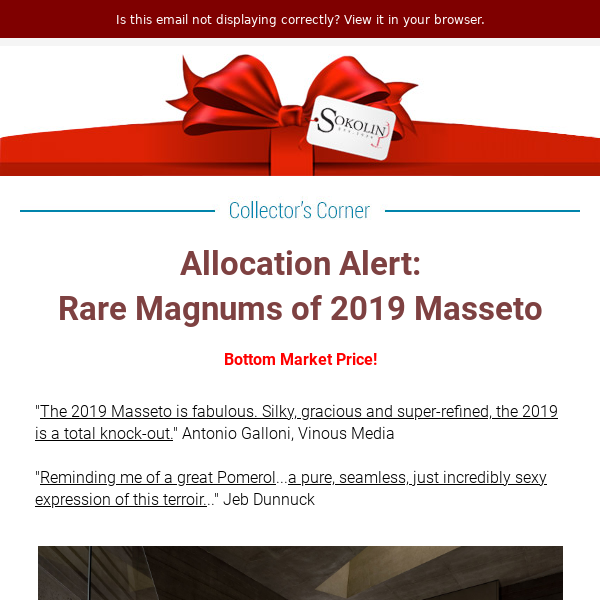 Rare Magnums of 99-Point, 2019 Masseto that are a Total Knock-Out