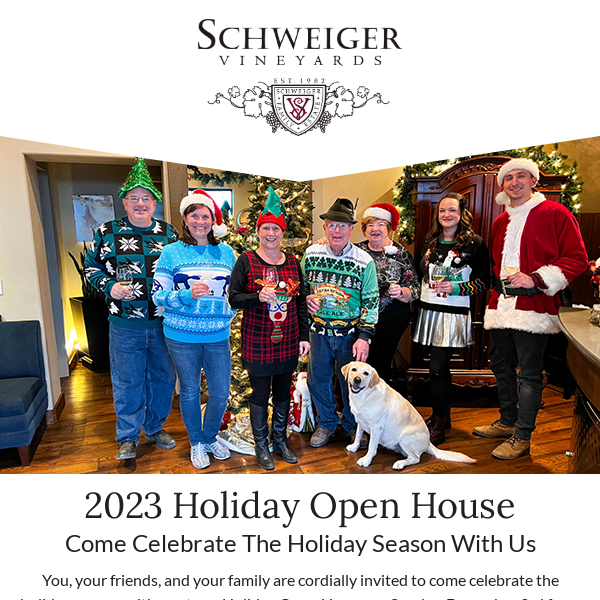 Join Us For Our Holiday Open House Dec. 3rd