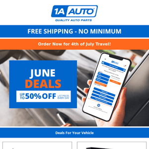 Vehicle Need Parts Before July 4th Travel?