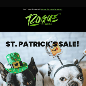 Our St. Patrick's Sale will end tomorrow! ☘️