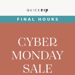 ✨Just HOURS left to save during our Cyber Monday Sale!✨