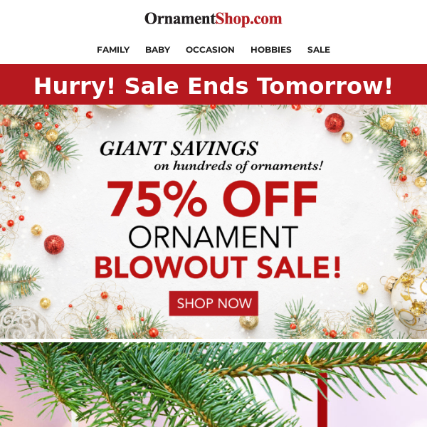 Ornaments Up To 75% Off - Act Fast!