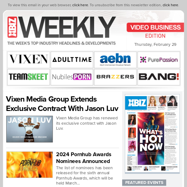 XBIZ Weekly - Video Business Edition
