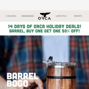 Buy one ORCA Barrel, get a second for 50% off!