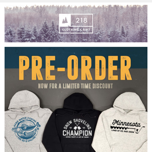Winter Hoodies on Pre-Order Sale ❄️