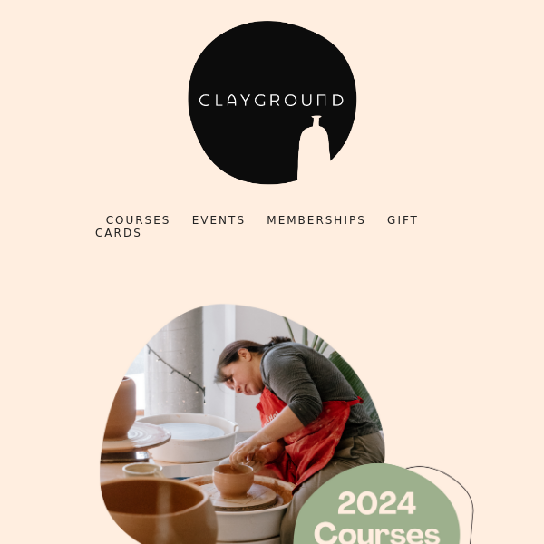 2024 Clay Courses 💫 Discover your new year's passion!